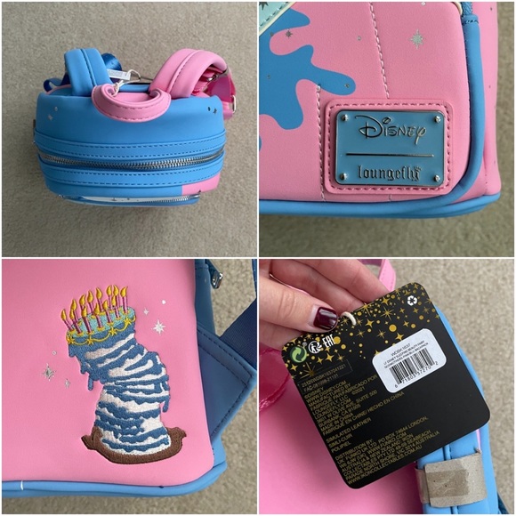 Loungefly Sleeping Beauty Fairy Godmothers Make it Pink / Blue Mini Backpack - Picture 15 of 16
